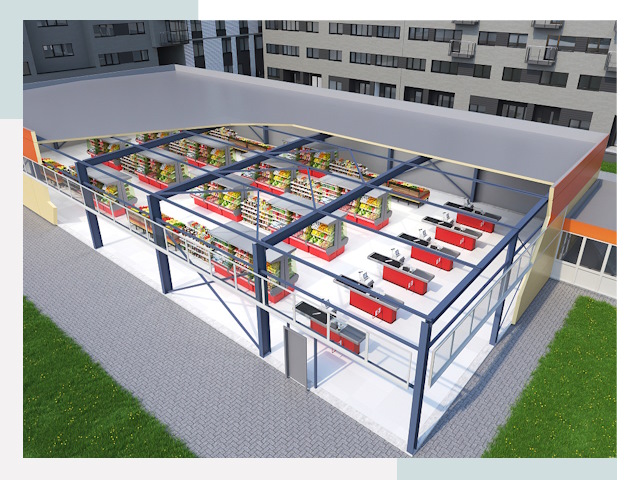 Строительство магазинов в Новошахтинск от 625 руб. за м²