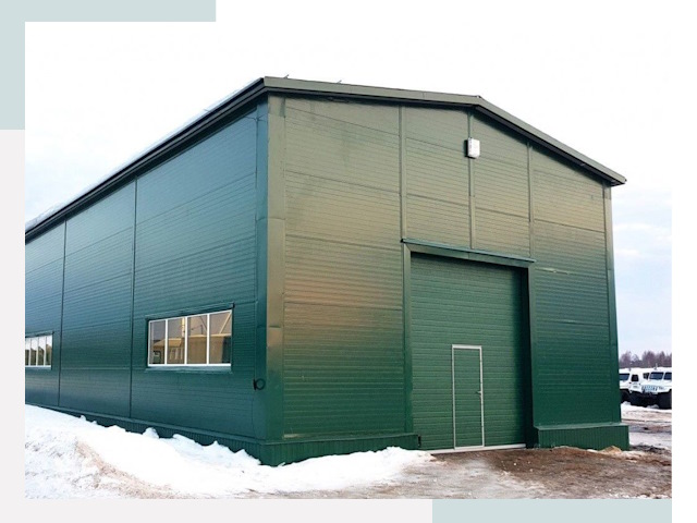 Двускатные ангары в Новошахтинске