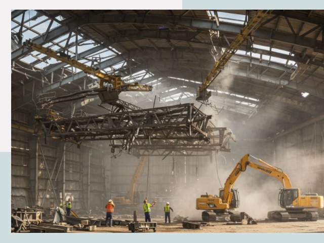 Демонтаж ангаров в Новошахтинске от 625 руб. за м²