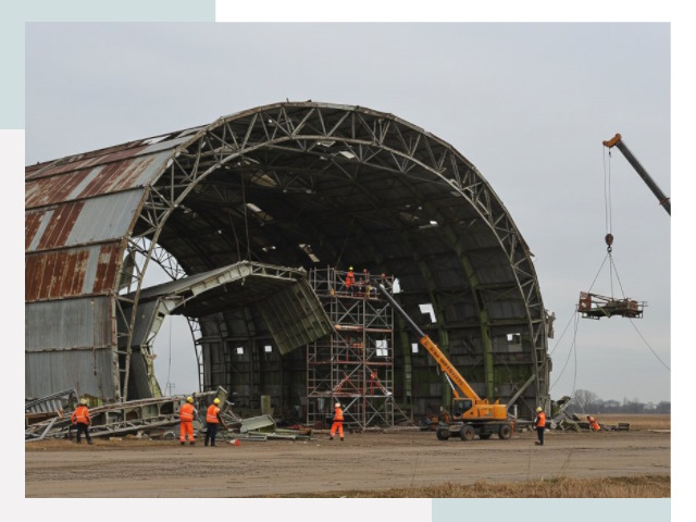 Демонтаж ангаров в Новошахтинске