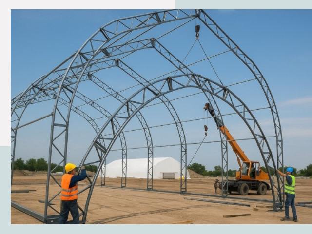 Монтаж ангаров в Новошахтинске от 625 руб. - Надежно и быстро